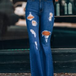 Southern Alternative Clothing Wild Love Distressed Bell Bottoms (Dark Wash) 12 Southern Alternative Clothing Wild Love Distressed Bell Bottoms (Dark Wash)