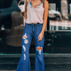 Southern Alternative Clothing Wild Love Distressed Bell Bottoms (Dark Wash) 16 Southern Alternative Clothing Wild Love Distressed Bell Bottoms (Dark Wash)