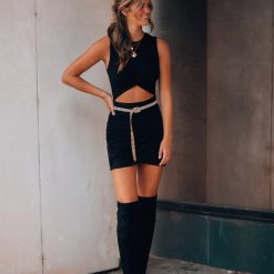 Southern Alternative Shelly OTK Boots (Black) Clothing