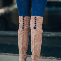 Southern Alternative Shoes Shelly OTK Boots (Taupe) - FINAL SALE