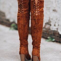 Southern Alternative Shelly OTK Boots (Tan)