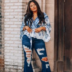 Southern Alternative Leilani Floral Blouse (Curvy) Blouses + Tops