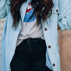 Southern Alternative Vanessa Fleece Button Up (Blue) Jackets 5 Southern Alternative Vanessa Fleece Button Up (Blue) Jackets