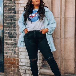 Southern Alternative Vanessa Fleece Button Up (Blue) Jackets 6 Southern Alternative Vanessa Fleece Button Up (Blue) Jackets