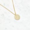 Southern Alternative Letter Disc Necklace- P