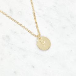 Southern Alternative Letter Disc Necklace- P