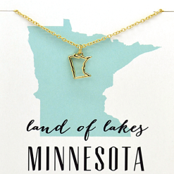 Southern Alternative Accessories State Love Necklace MINNESOTA