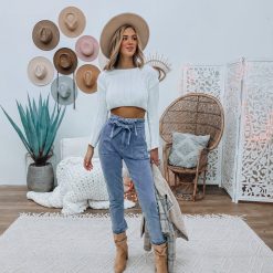 Southern Alternative Double Knot High Waist Jeans (Light Wash) Denim