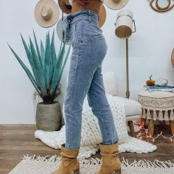 Southern Alternative Double Knot High Waist Jeans (Light Wash) Denim