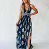 Southern Alternative Meet Me In Greece Maxi Dress (Navy) Dresses