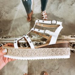 Southern Alternative Larissa Stud Sandals (White)