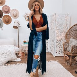 Southern Alternative Dusters Isabella Lace Duster (Black) 4 Southern Alternative Dusters Isabella Lace Duster (Black)